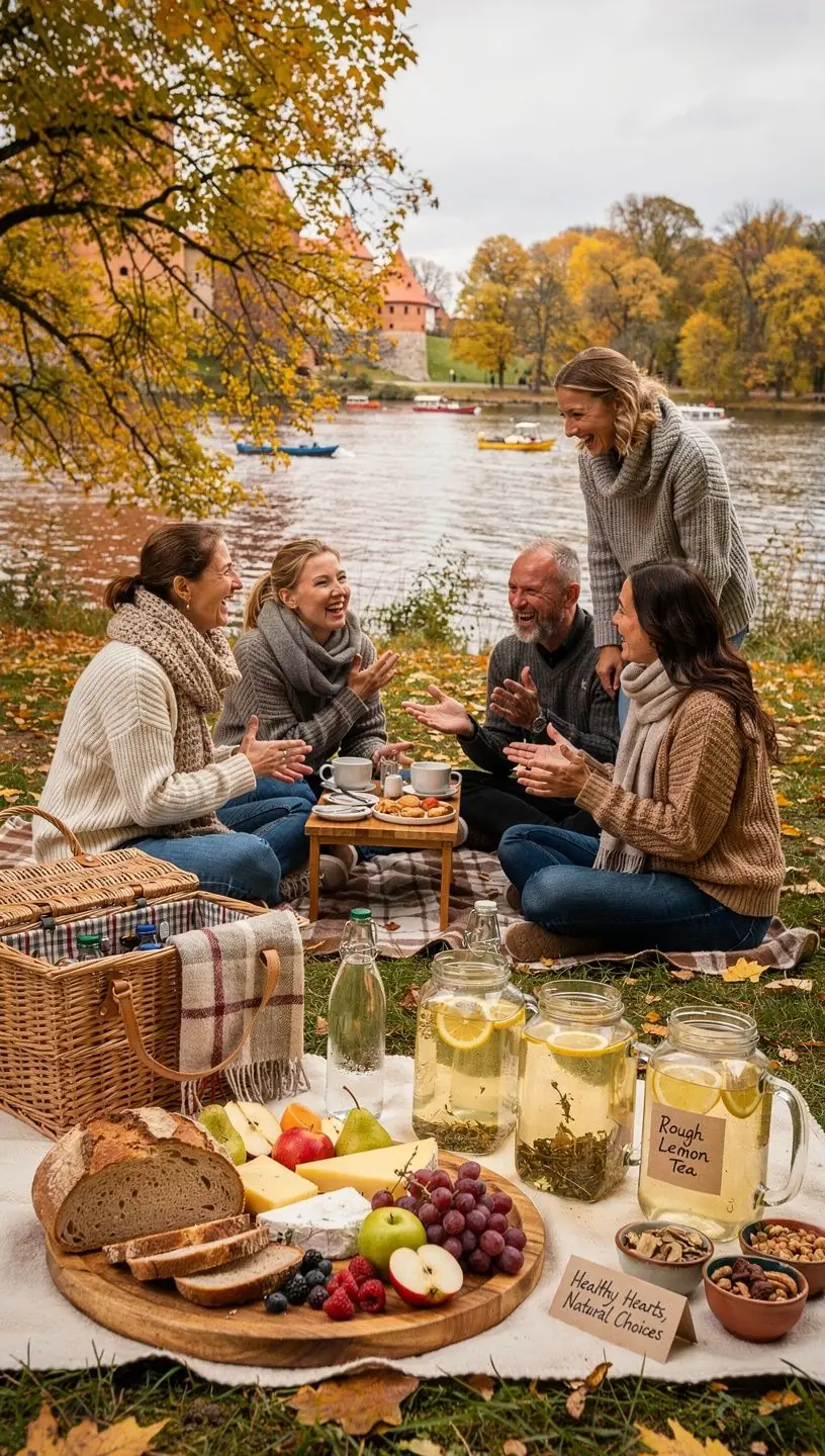 Žaliosios arbatos lapai ir raugo citrinos, simbolizuojantys natūralų sveikatingumą.