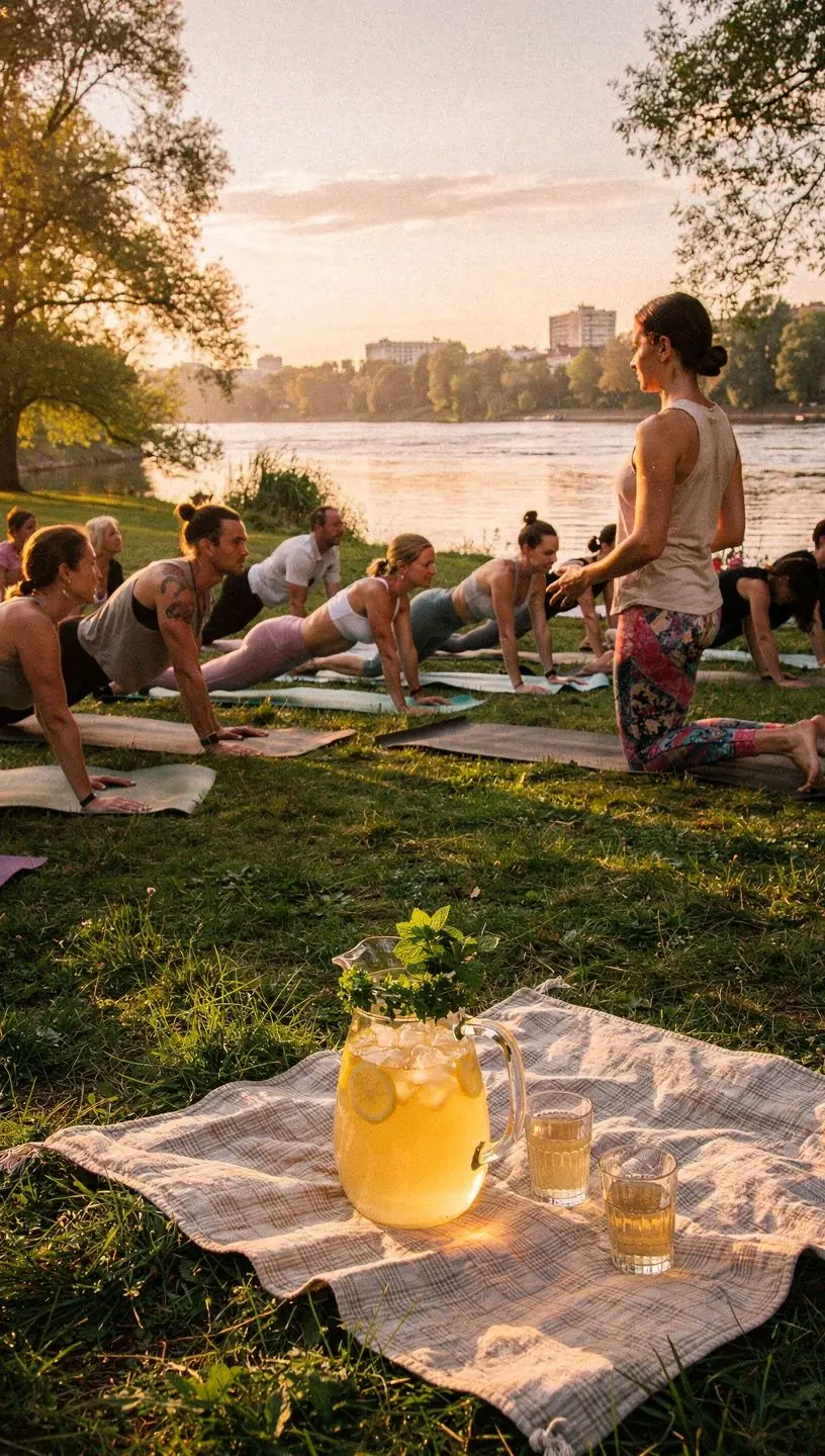 Šviežių citrinų skiltelės puodelyje su šiltu vandeniu